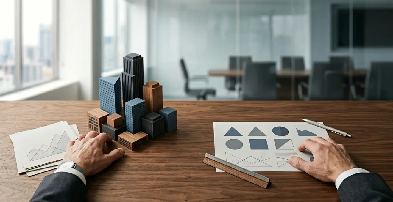 Business professional analyzing financial documents with subtle visual elements representing strategic debt management and corporate growth