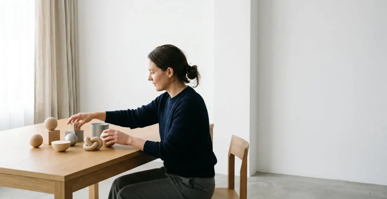 Environmental minimalist shot showing human interaction and authentic behavior observation in product research context