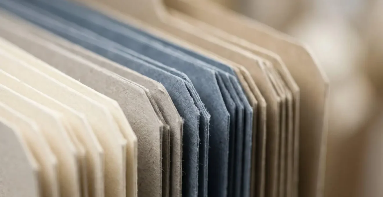 Macro detail of organized filing system showing precision and structure